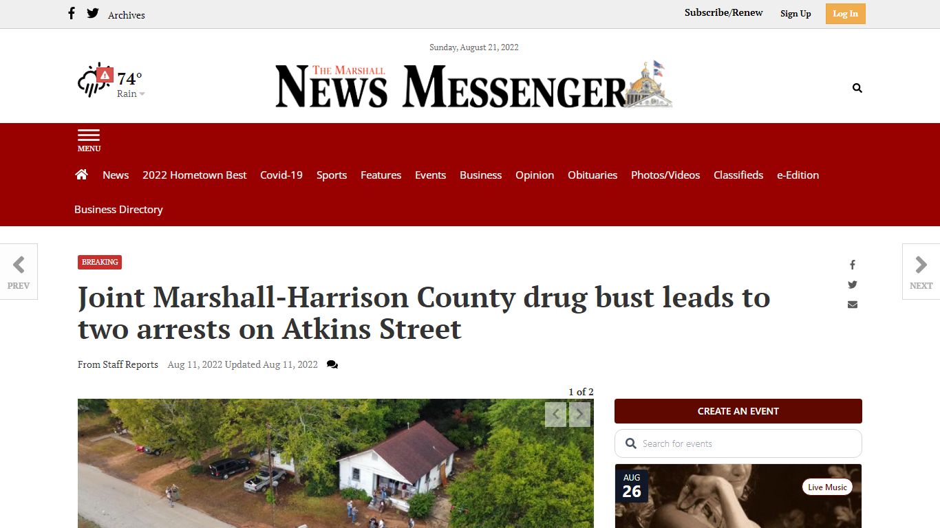 Joint Marshall-Harrison County drug bust leads to two arrests on Atkins ...