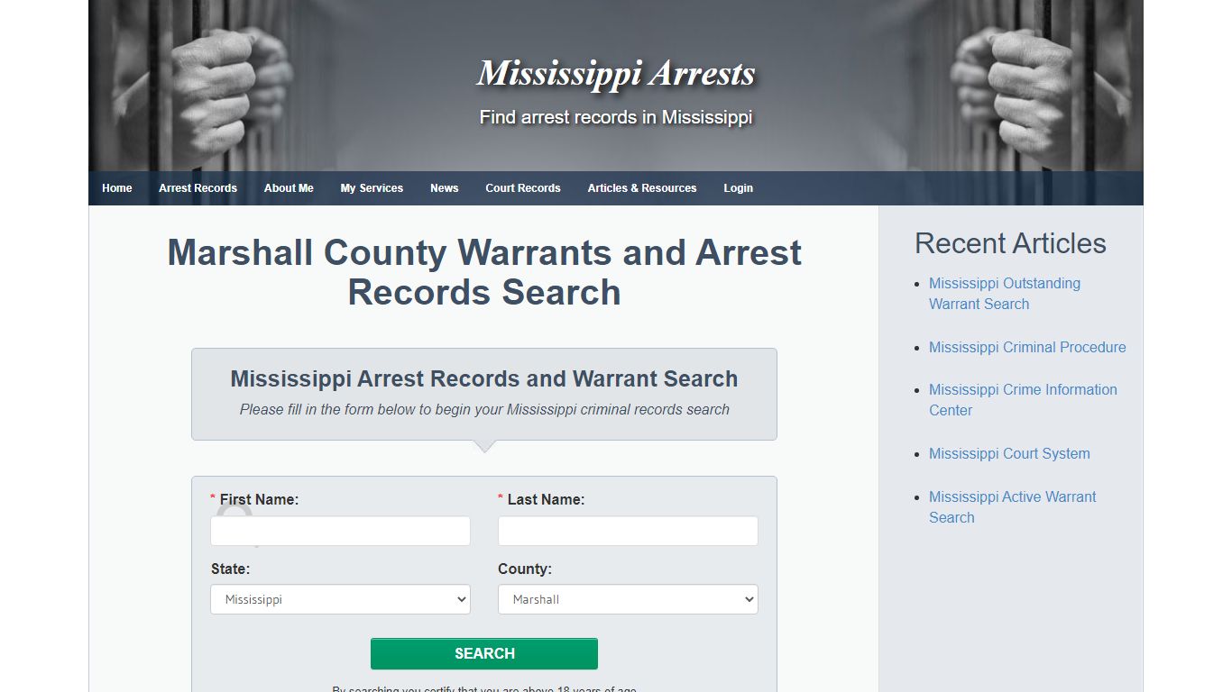 Marshall County Warrants and Arrest Records Search
